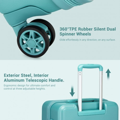 Kono KSK2494 Hard Shell 3 Piece Suitcase Set