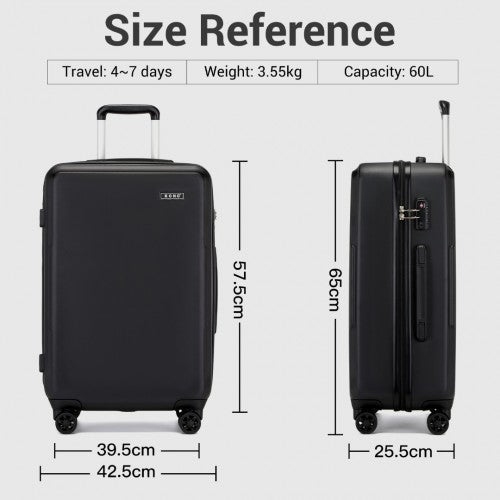 Kono KSK2494 Hard Shell Medium Suitcase - 24 Inch