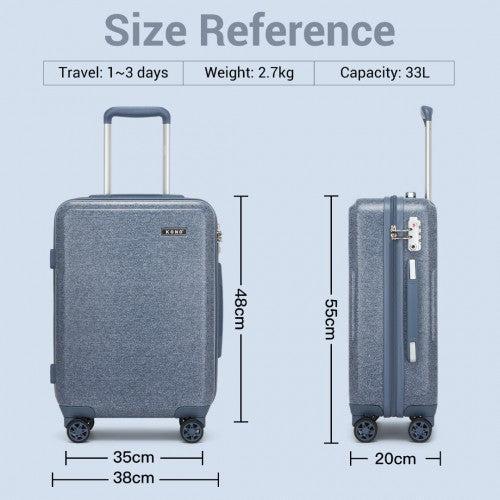 Kono KSK2494 Hard Shell Cabin Suitcase - 20 Inch