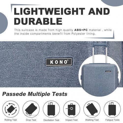 Kono KSK2494 Hard Shell Cabin Suitcase - 20 Inch