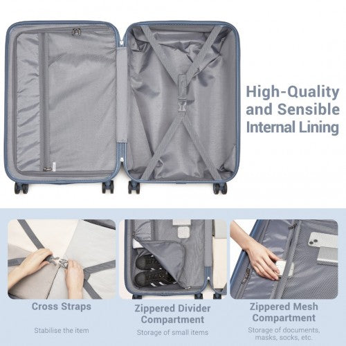 Kono KSK2494 Hard Shell Cabin Suitcase - 20 Inch