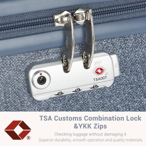 Kono KSK2494 Hard Shell Cabin Suitcase - 20 Inch