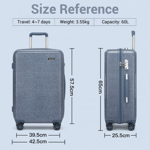 Kono KSK2494 Hard Shell Medium Suitcase - 24 Inch