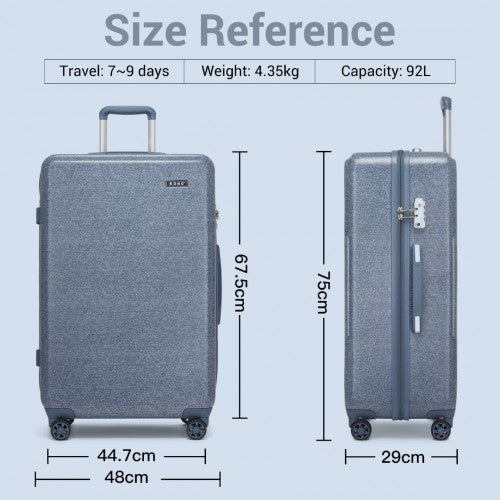 Kono KSK2494 Hard Shell Large Suitcase - 28 Inch