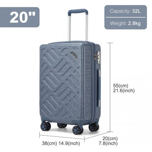 Kono KSS2495 Hard Shell Cabin Suitcase - 20 Inch