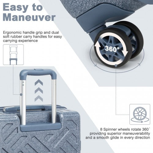 Kono KSS2495 Hard Shell Cabin Suitcase - 20 Inch