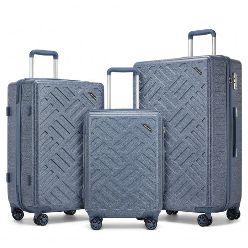 Kono KSS2495 Hard Shell 3 Piece Suitcase Set