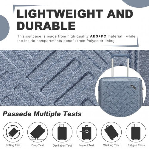 Kono KSS2495 Hard Shell 3 Piece Suitcase Set