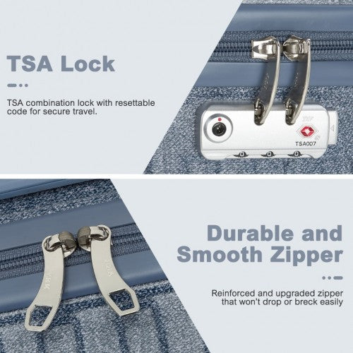 Kono KSS2495 Hard Shell 3 Piece Suitcase Set