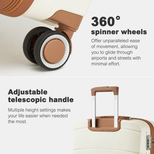 Kono KSK2591 Hard Shell 3 Piece Suitcase Set