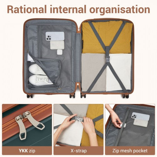 Kono KSK2591 Hard Shell Large Suitcase - 28 Inch