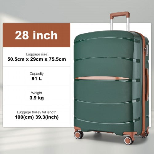 Kono KSK2591 Hard Shell Large Suitcase - 28 Inch