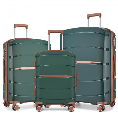 Kono KSK2591 Hard Shell 3 Piece Suitcase Set