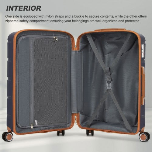 Kono KSK2591 Hard Shell 3 Piece Suitcase Set