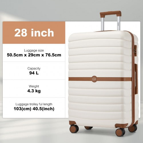 Kono KSK2592 Hard Shell Large Suitcase - 28 Inch