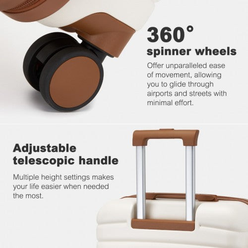 Kono KSK2592 Hard Shell Cabin Suitcase - 20 Inch