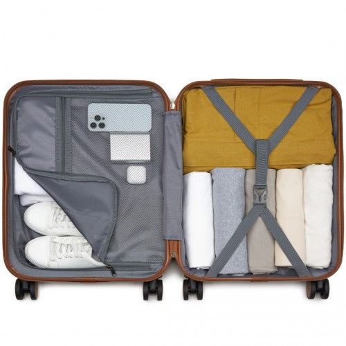 Kono KSK2592 Hard Shell Cabin Suitcase - 20 Inch