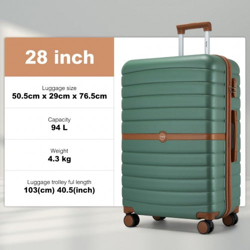 Kono KSK2592 Hard Shell Large Suitcase - 28 Inch