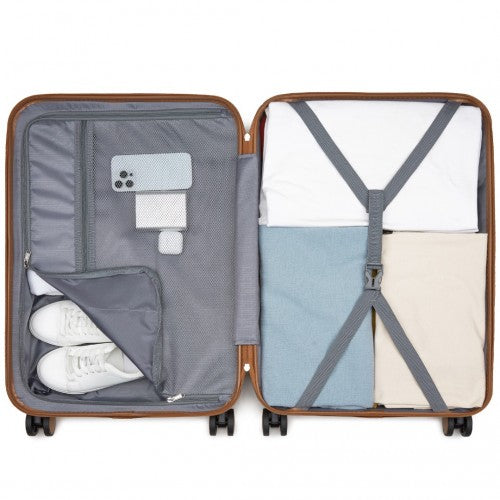 Kono KSK2592 Hard Shell Medium Suitcase - 24 Inch