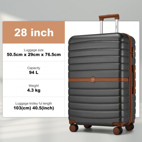 Kono KSK2592 Hard Shell Large Suitcase - 28 Inch
