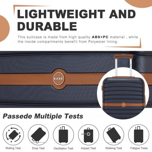 Kono KSK2592 Hard Shell Cabin Suitcase - 20 Inch