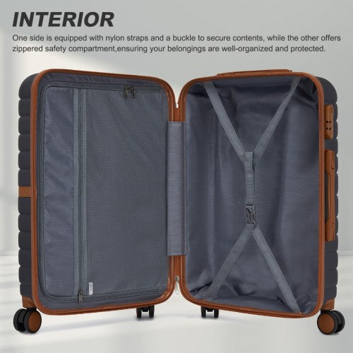 Kono KSK2592 Hard Shell Medium Suitcase - 24 Inch