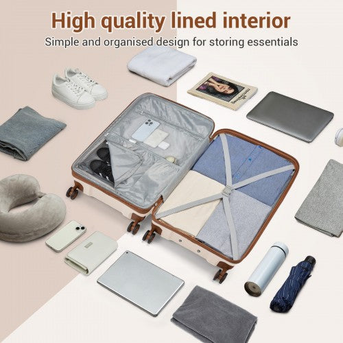 Kono KSK2594 Hard Shell Cabin Suitcase - 20 Inch