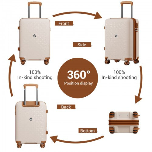Kono KSK2594 Hard Shell Cabin Suitcase - 20 Inch