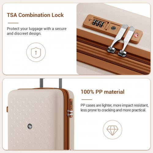 Kono KSK2594 Hard Shell Cabin Suitcase - 20 Inch