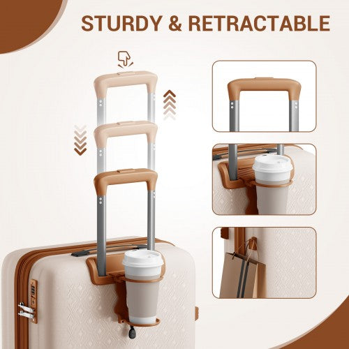 Kono KSK2594 Hard Shell Cabin Suitcase - 20 Inch