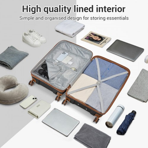 Kono KSK2594 Hard Shell Cabin Suitcase - 20 Inch