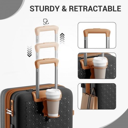 Kono KSK2594 Hard Shell Medium Suitcase - 24 Inch