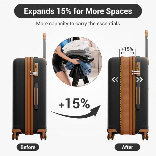 Kono KSK2594 Hard Shell Medium Suitcase - 24 Inch