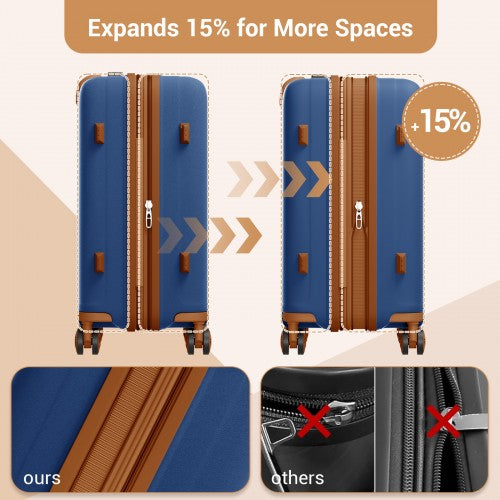 Kono KSK2594 Hard Shell Cabin Suitcase - 20 Inch