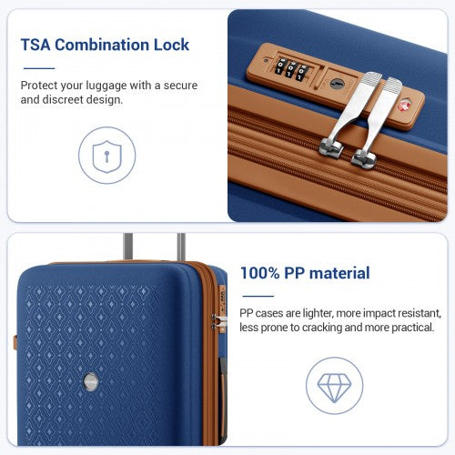 Kono KSK2594 Hard Shell Medium Suitcase - 24 Inch