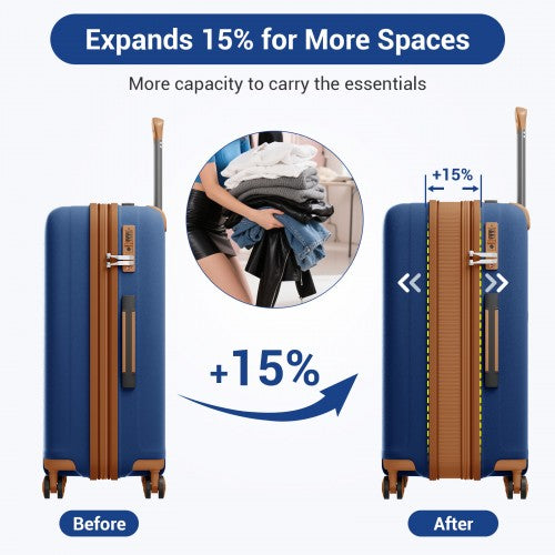 Kono KSK2594 Hard Shell Medium Suitcase - 24 Inch