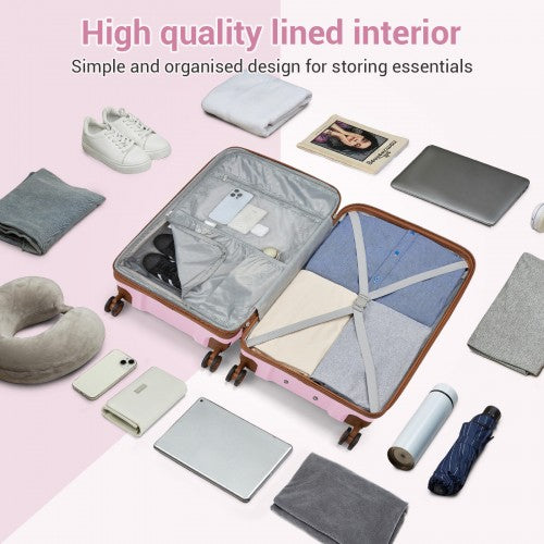 Kono KSK2594 Hard Shell Cabin Suitcase - 20 Inch