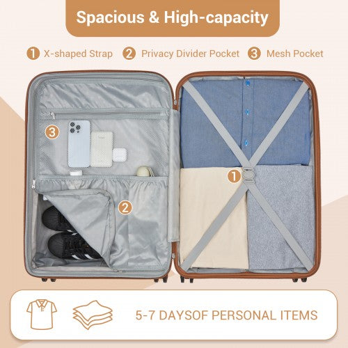 Kono KSK2594 Hard Shell Medium Suitcase - 24 Inch