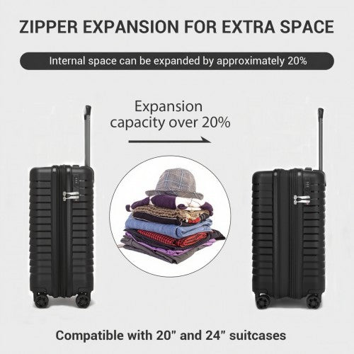 Kono KSK2595 Hard Shell Cabin Suitcase - 20 Inch