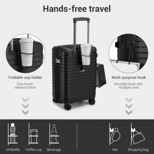 Kono KSK2595 Hard Shell Cabin Suitcase - 20 Inch