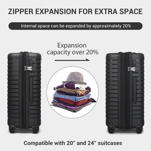 Kono KSK2595 Hard Shell 2 Piece Suitcase Set