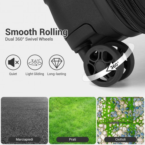 Kono KSK2595 Hard Shell Cabin Suitcase - 20 Inch