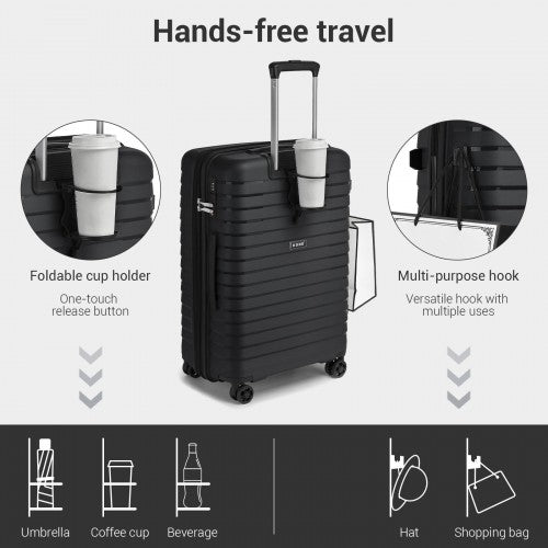 Kono KSK2595 Hard Shell 2 Piece Suitcase Set