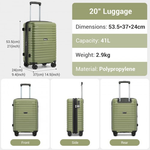 Kono KSK2595 Hard Shell 2 Piece Suitcase Set