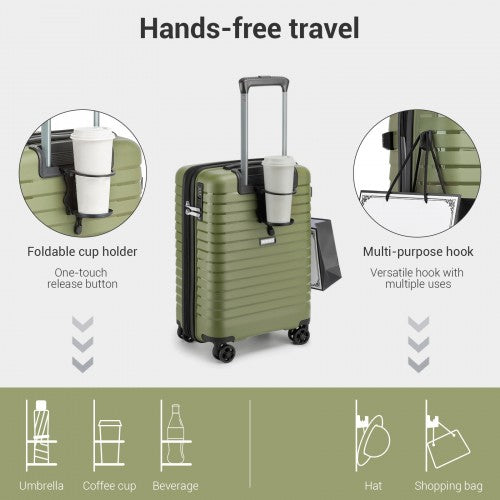 Kono KSK2595 Hard Shell Cabin Suitcase - 20 Inch