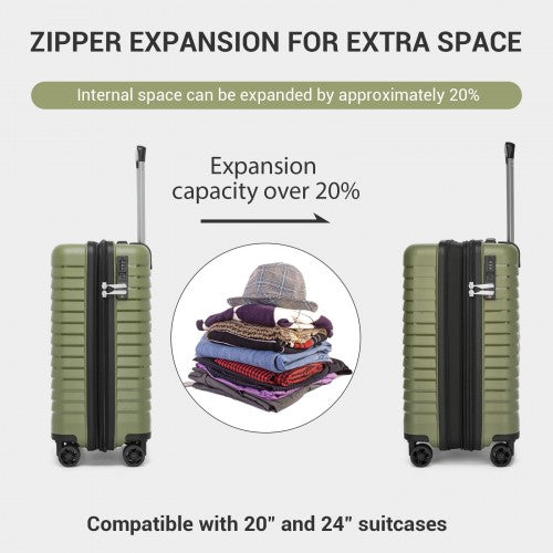 Kono KSK2595 Hard Shell Cabin Suitcase - 20 Inch