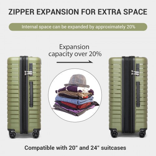 Kono KSK2595 Hard Shell 2 Piece Suitcase Set