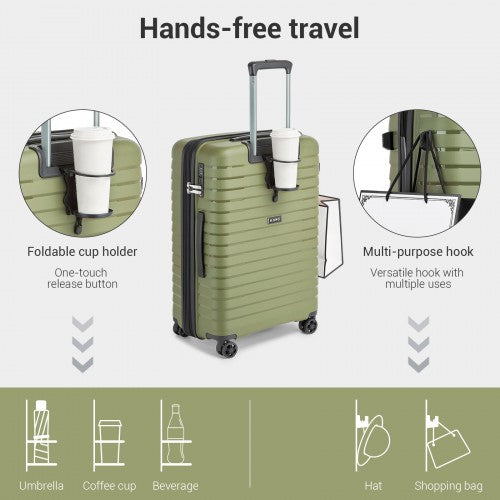 Kono KSK2595 Hard Shell 2 Piece Suitcase Set
