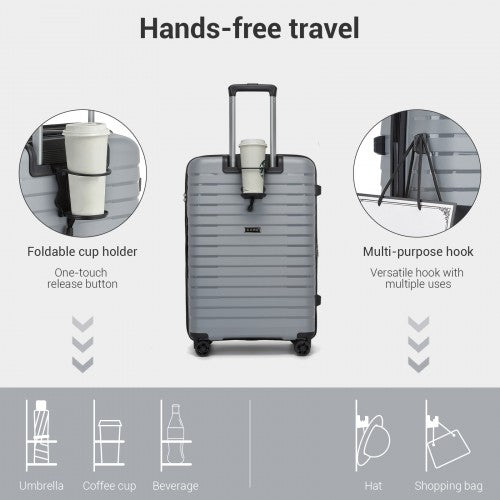 Kono KSK2595 Hard Shell Cabin Suitcase - 20 Inch