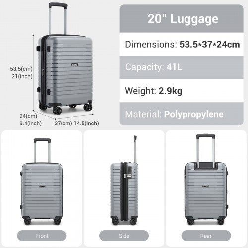 Kono KSK2595 Hard Shell 2 Piece Suitcase Set